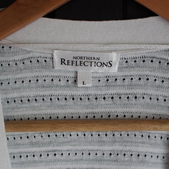 Northern Reflections | White Short Sleeve Knit Shrug - Picture 2 of 4
